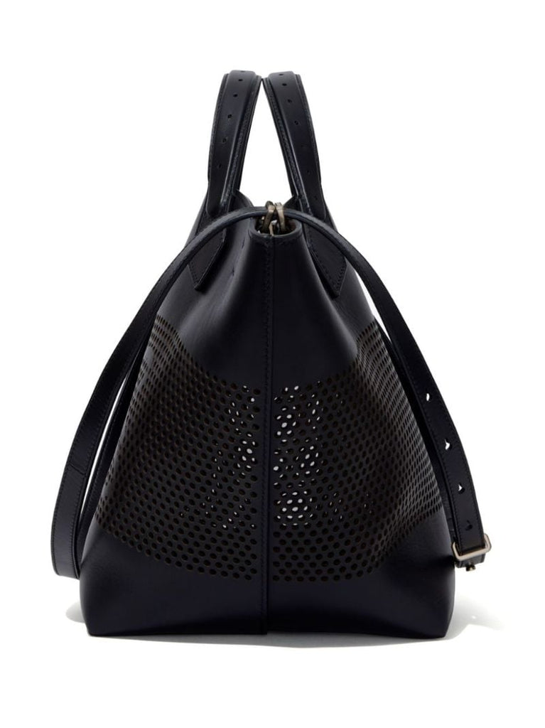 Black Ps1 Large Leather Tote Bag