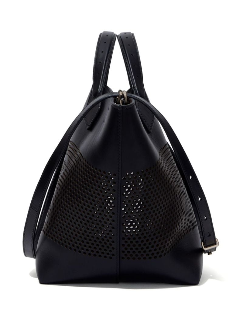 Black Ps1 Large Leather Tote Bag