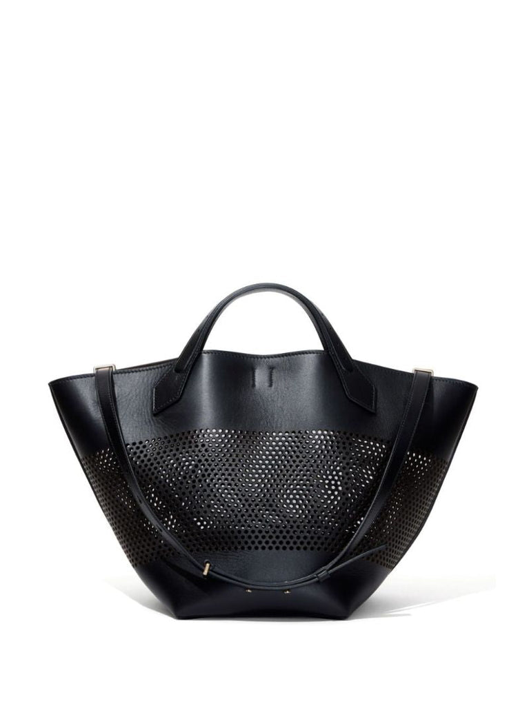 Black Ps1 Large Leather Tote Bag