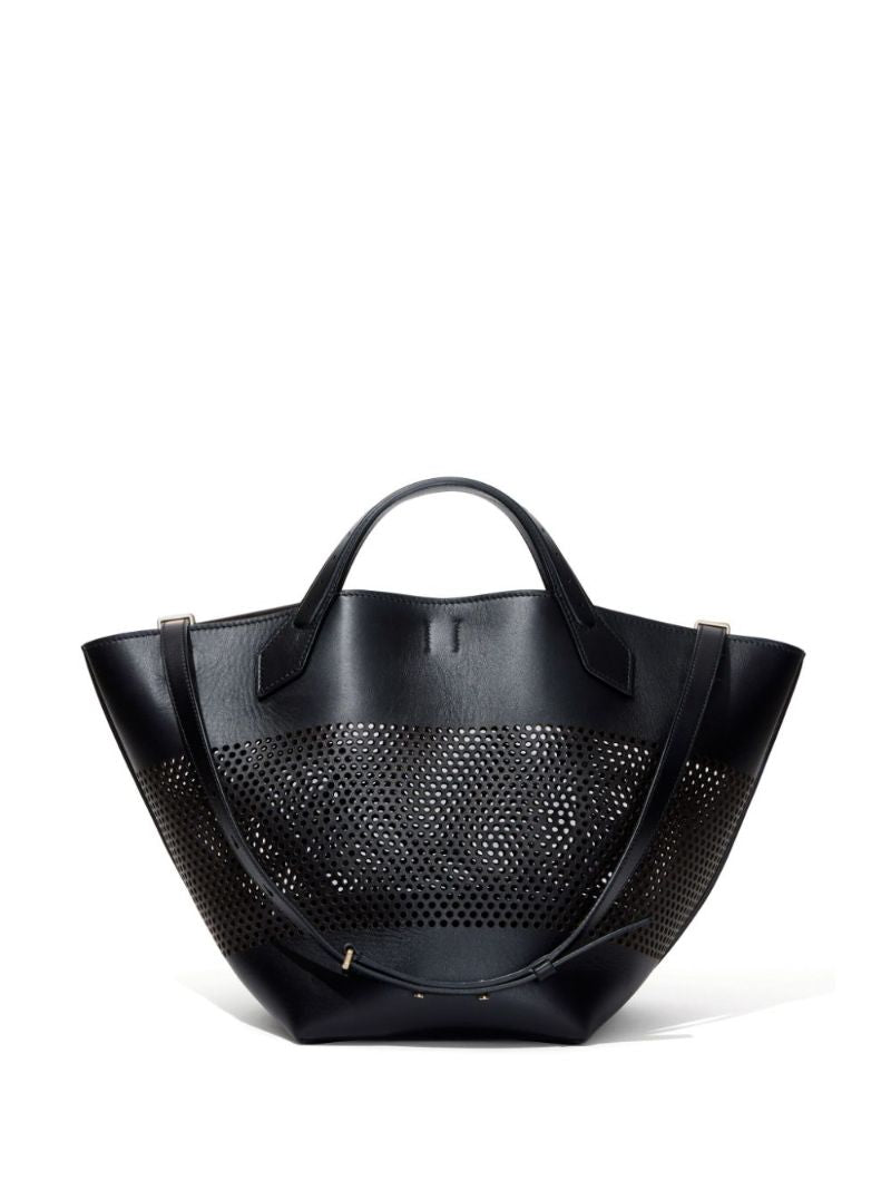 Black Ps1 Large Leather Tote Bag