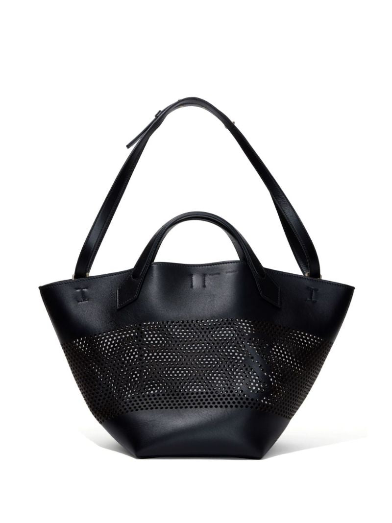 Black Ps1 Large Leather Tote Bag