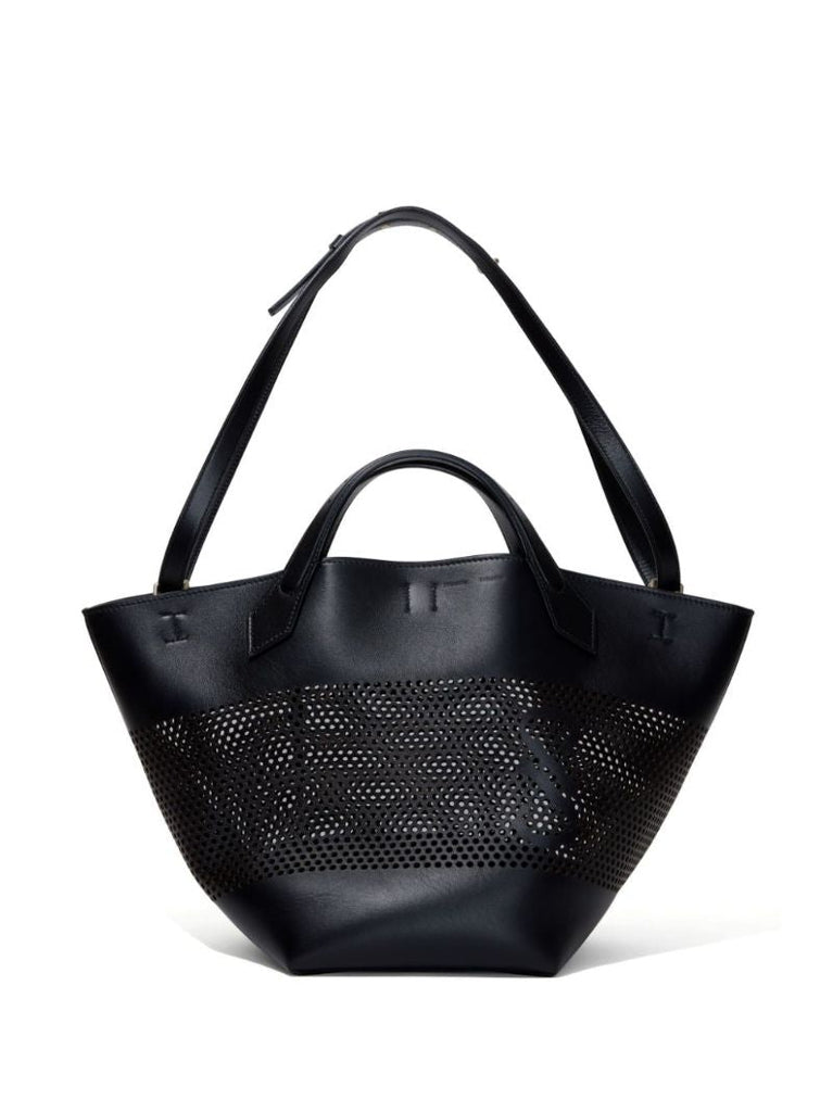 Black Ps1 Large Leather Tote Bag