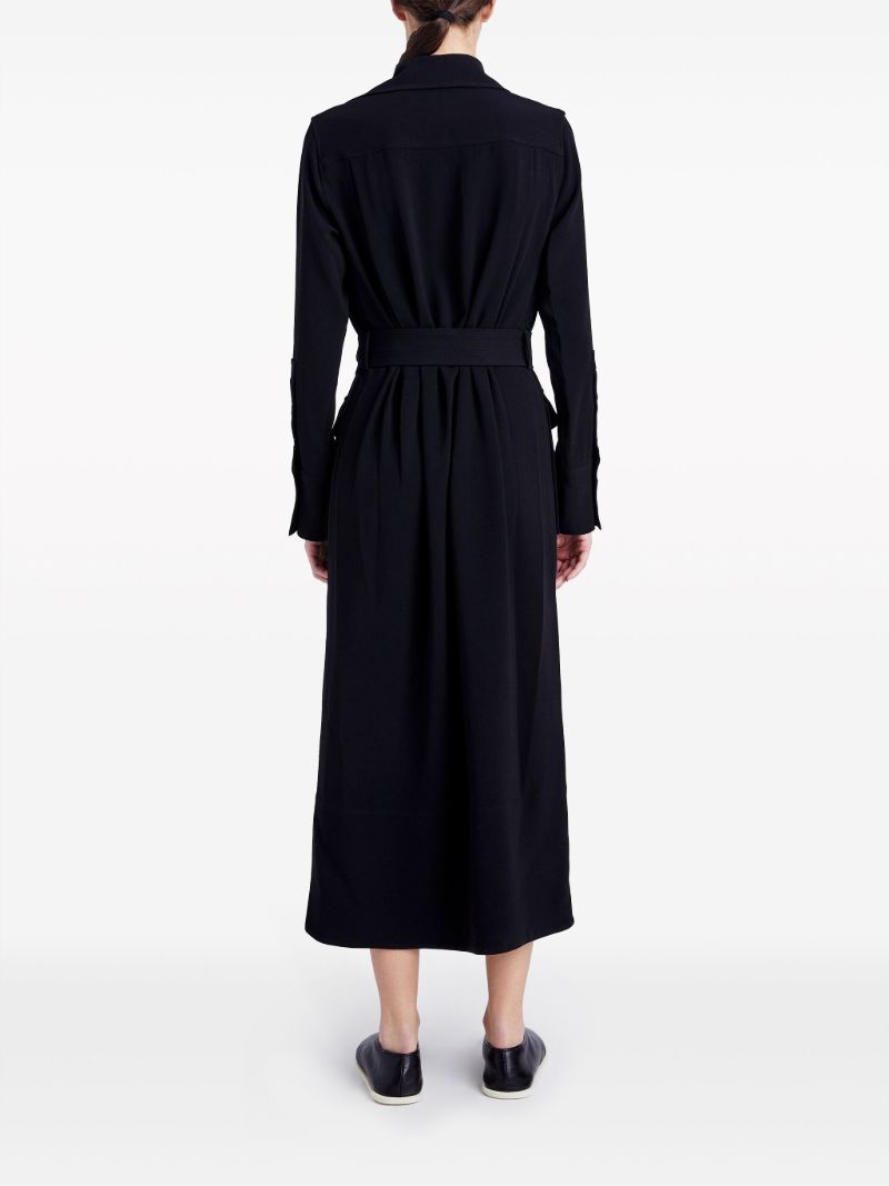 Black Vanessa Belted Shirt Dress