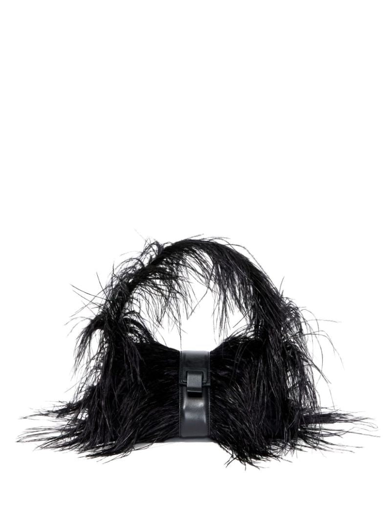 Black Park Feather Shoulder Bag