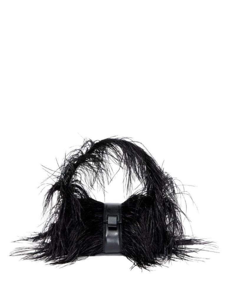 Black Park Feather Shoulder Bag