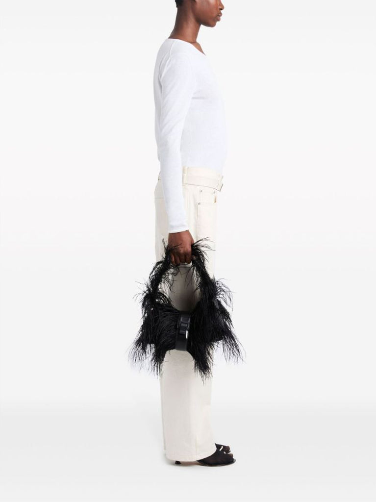 Black Park Feather Shoulder Bag