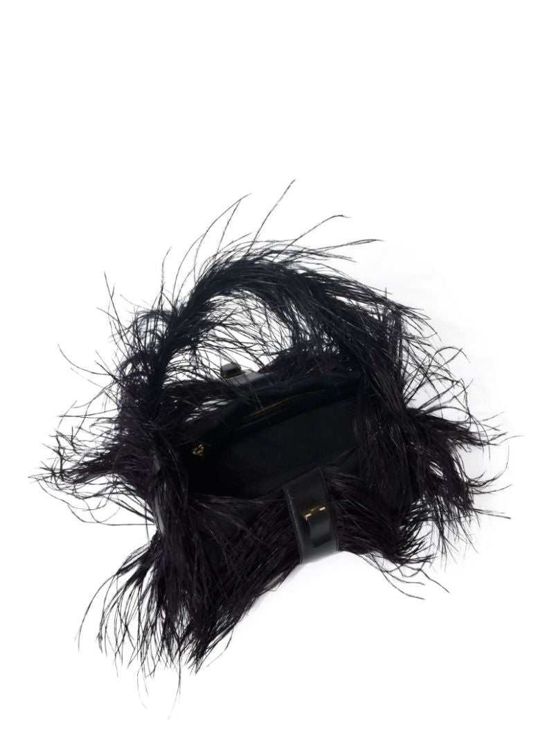 Black Park Feather Shoulder Bag