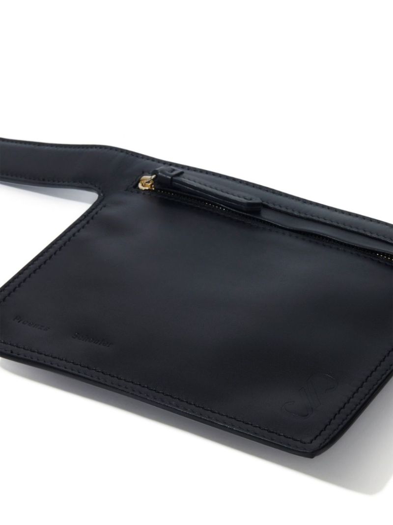 Black Removable-pouch Leather Belt Bag