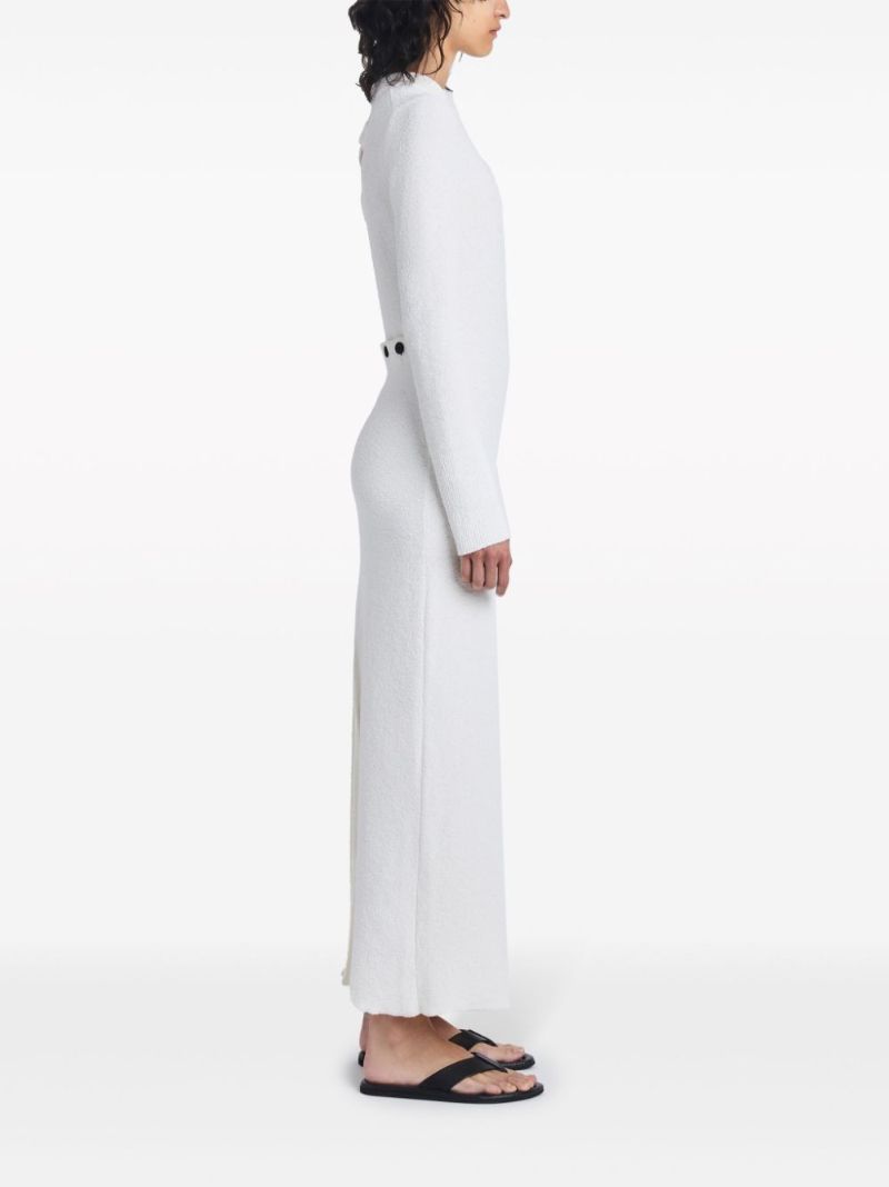White Lara Knitted Maxi Dress