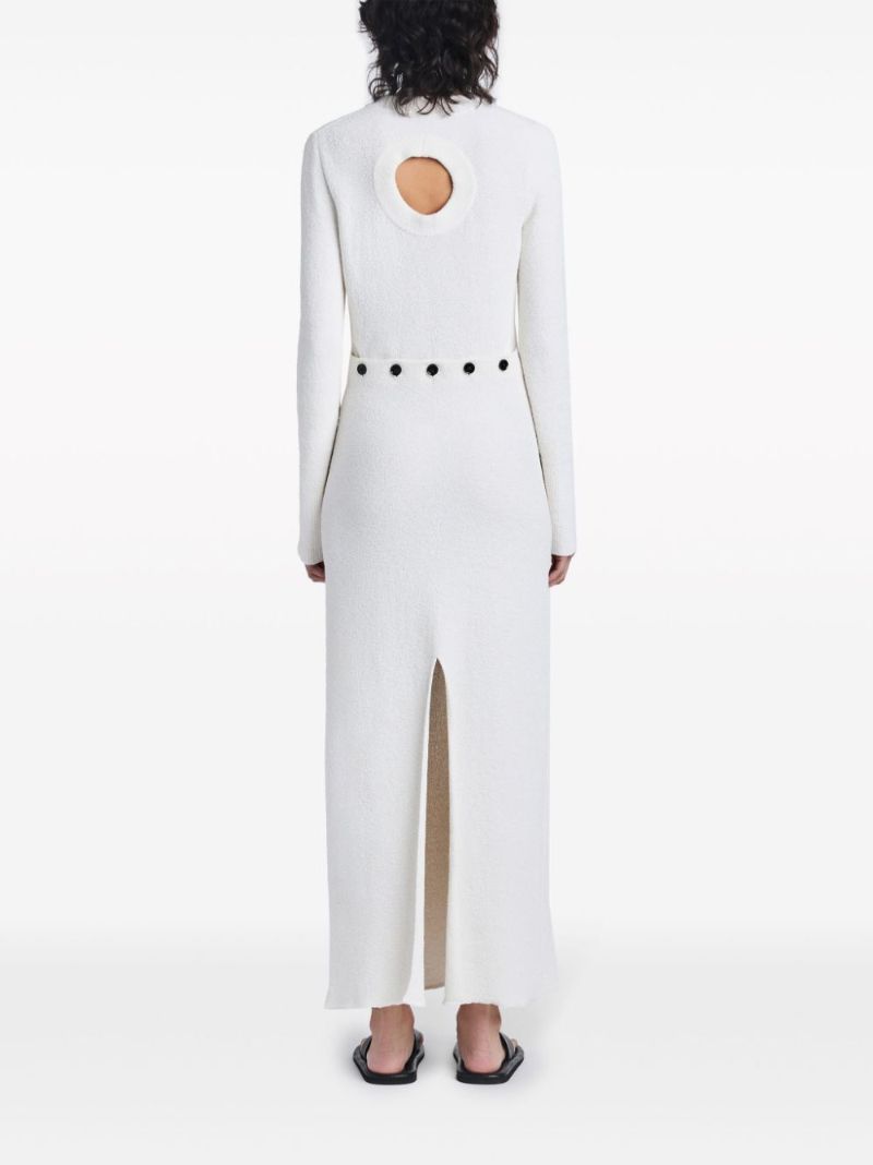 White Lara Knitted Maxi Dress
