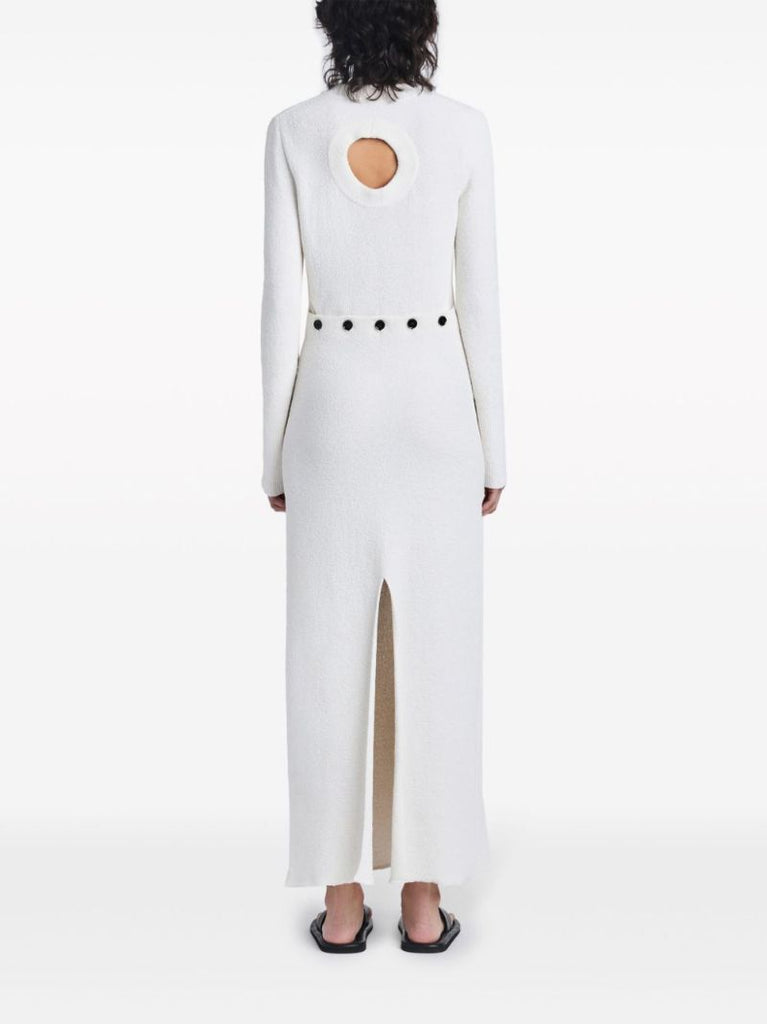 White Lara Knitted Maxi Dress