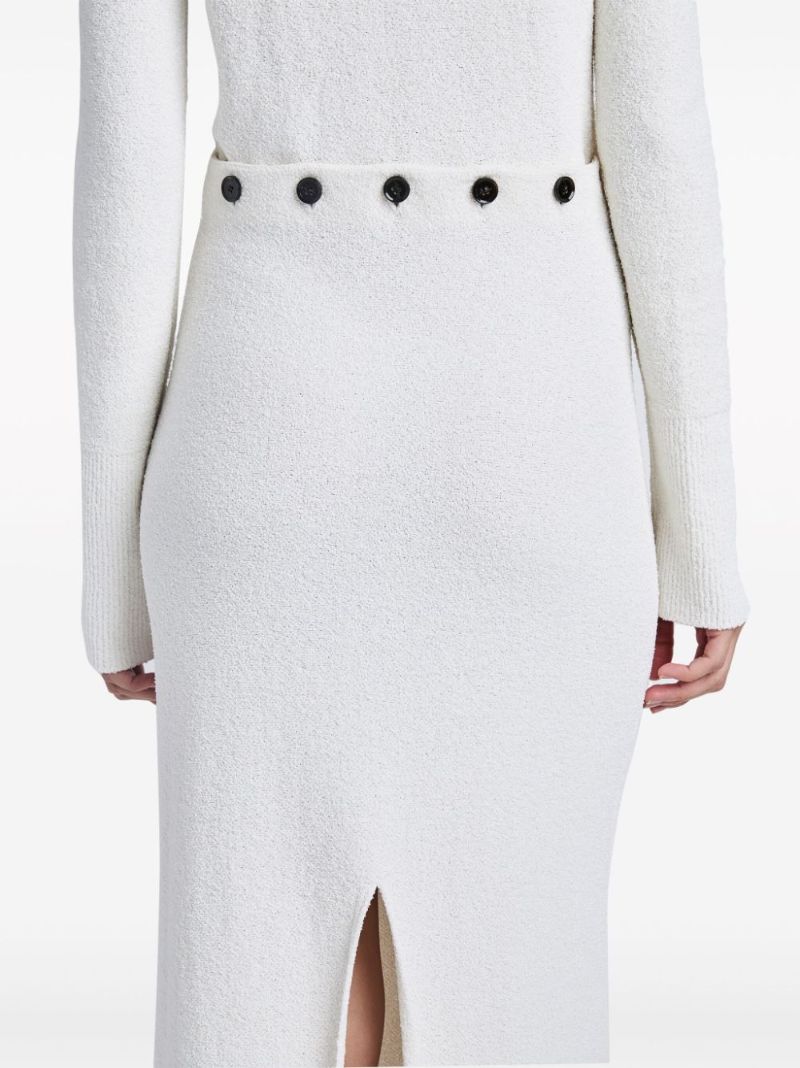 White Lara Knitted Maxi Dress