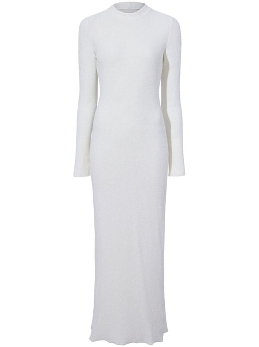 White Lara Knitted Maxi Dress
