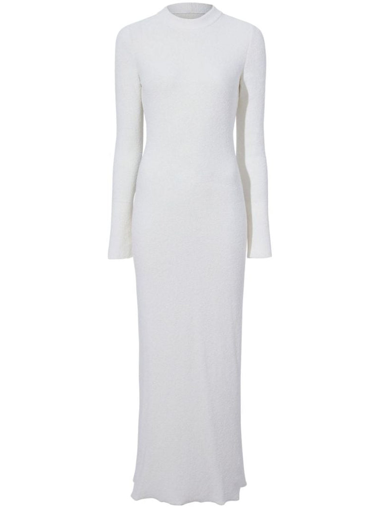 White Lara Knitted Maxi Dress