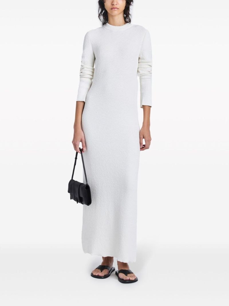 White Lara Knitted Maxi Dress