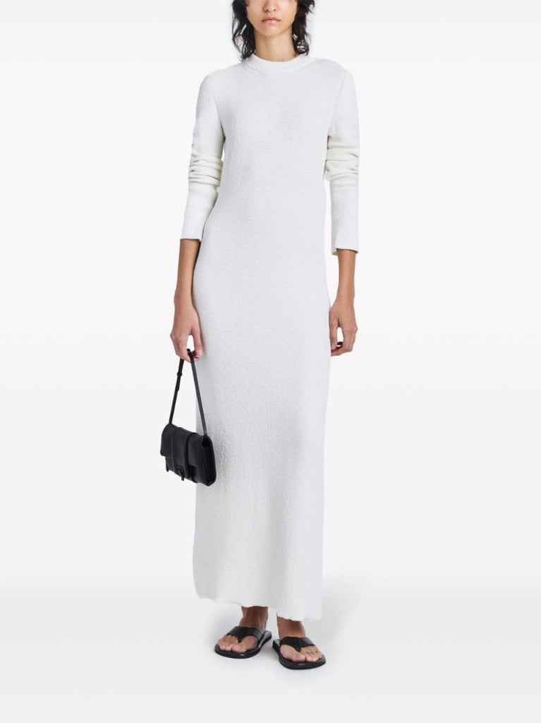 White Lara Knitted Maxi Dress