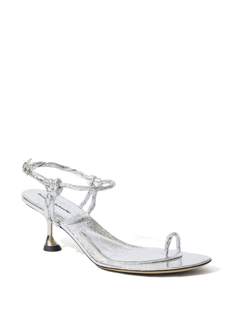 Silver-tone Tee Toe Ring 60 Sandals