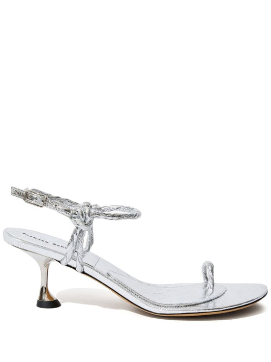 Silver-tone Tee Toe Ring 60 Sandals