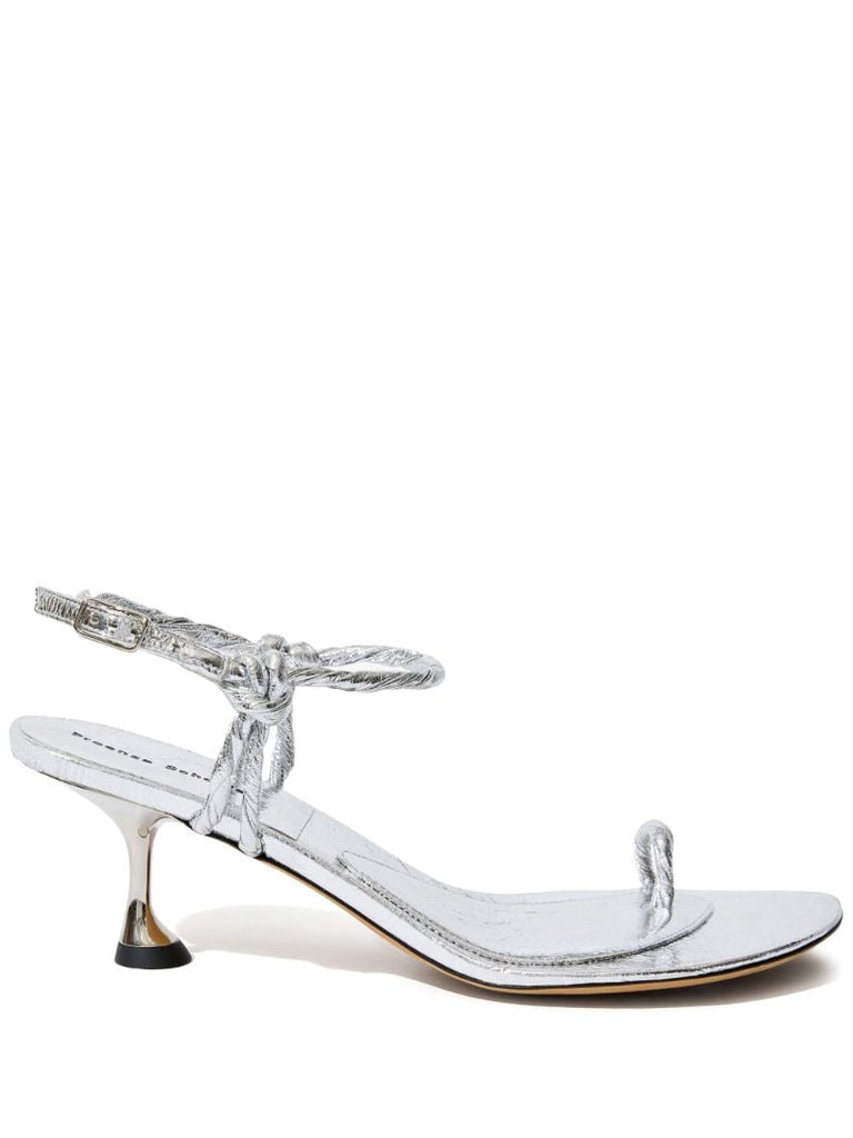 Silver-tone Tee Toe Ring 60 Sandals