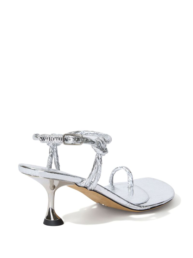 Silver-tone Tee Toe Ring 60 Sandals