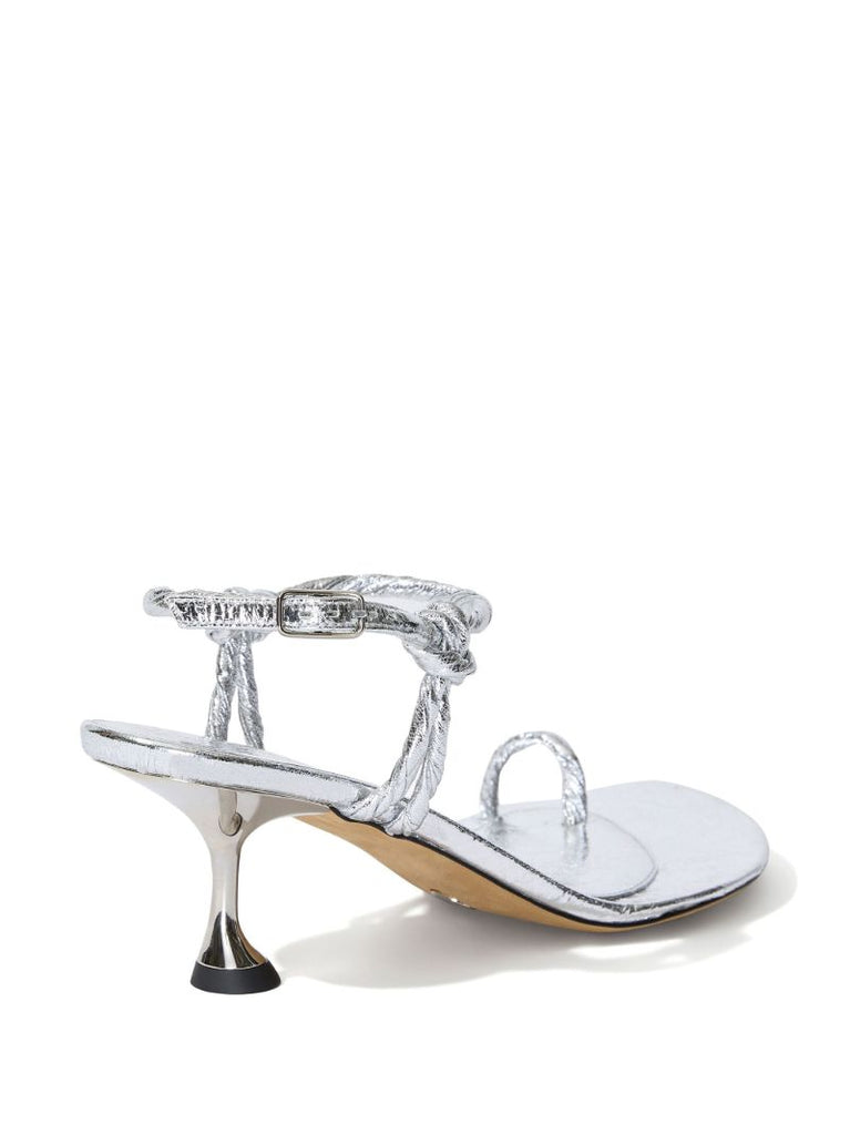Silver-tone Tee Toe Ring 60 Sandals