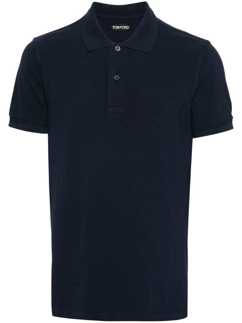 Blue Tennis Cotton Polo Shirt