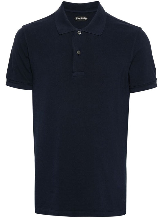 Blue Tennis Cotton Polo Shirt