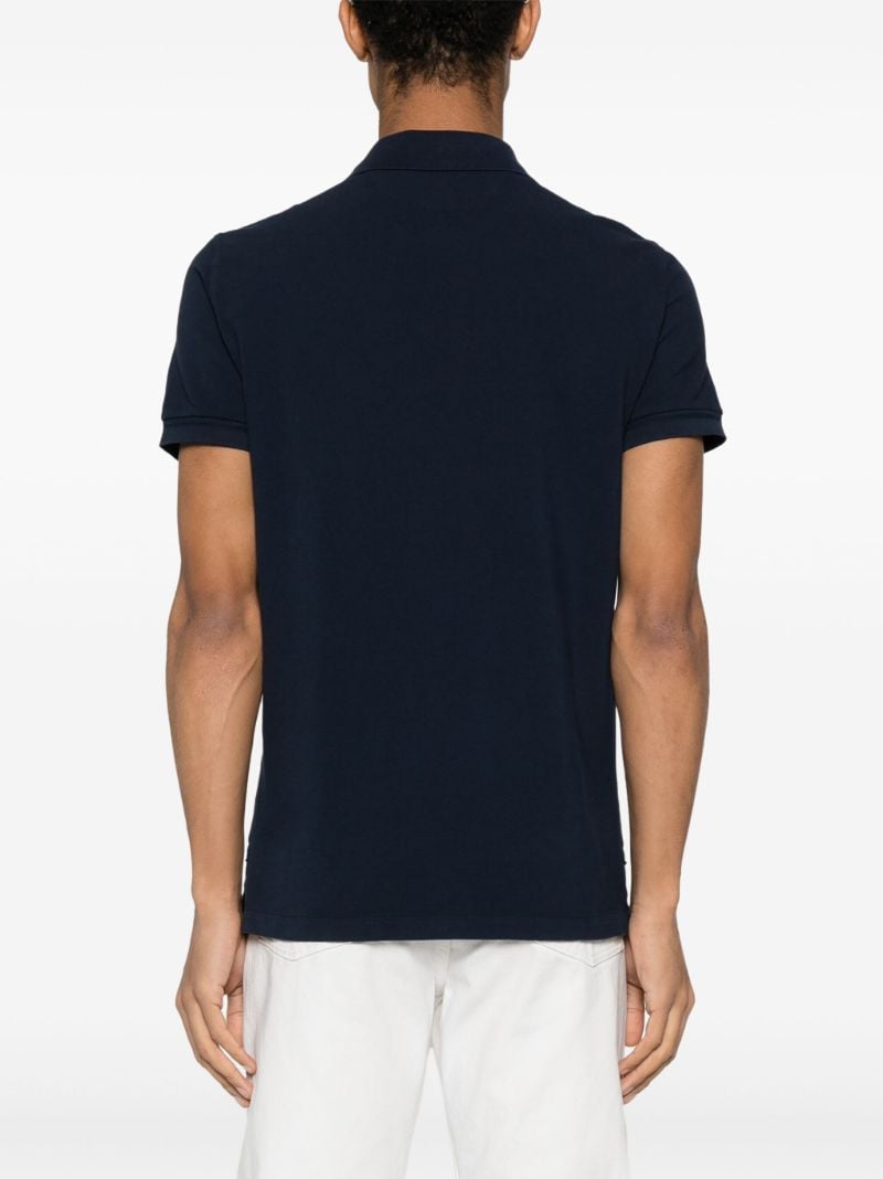 Blue Tennis Cotton Polo Shirt