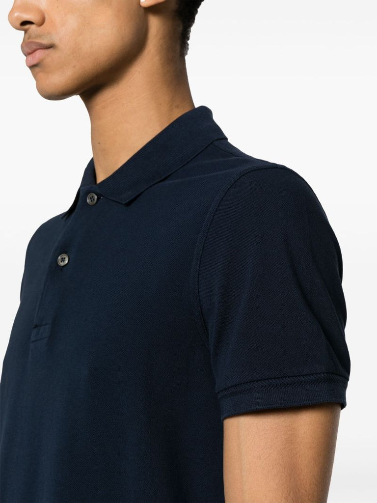 Blue Tennis Cotton Polo Shirt