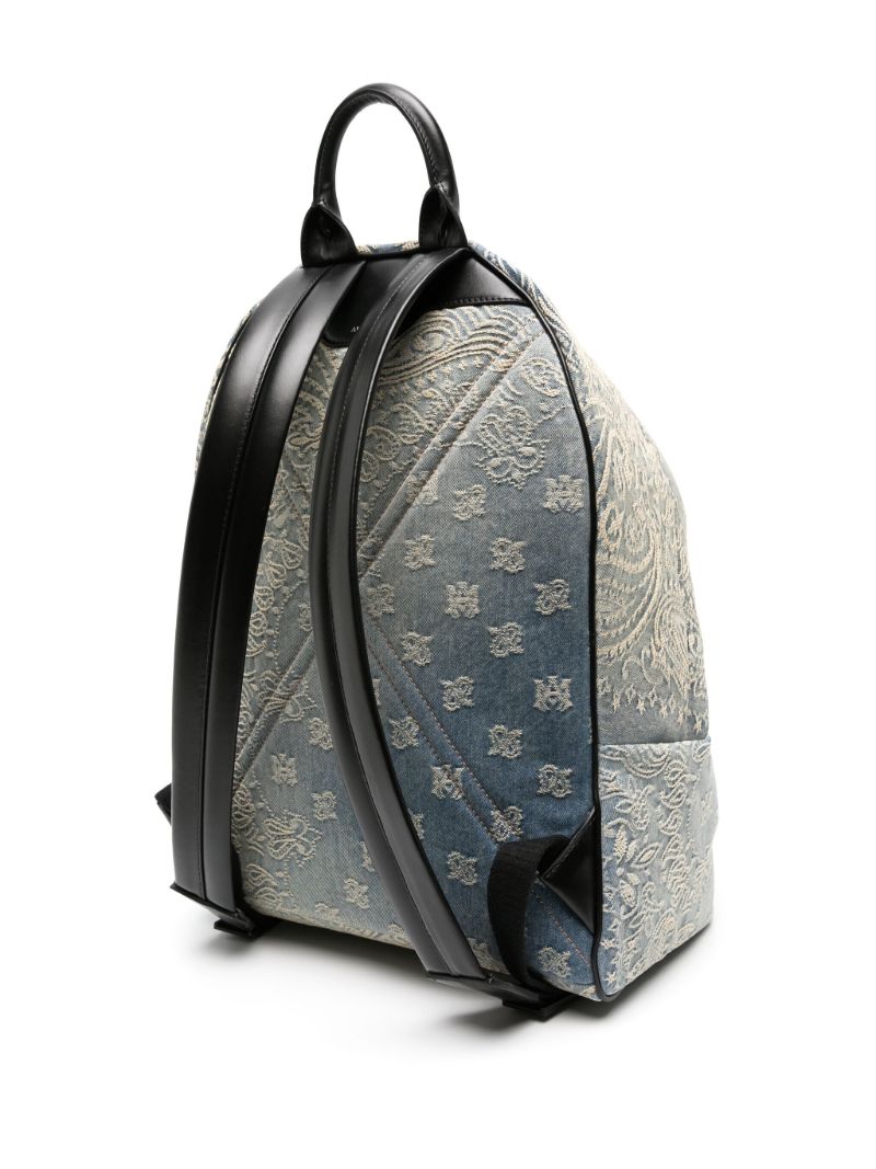 Blue Bandana-jacquard Denim Backpack