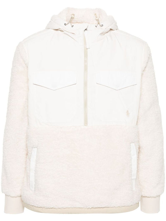 Neutral Polo Pony Half-zip Hoodie