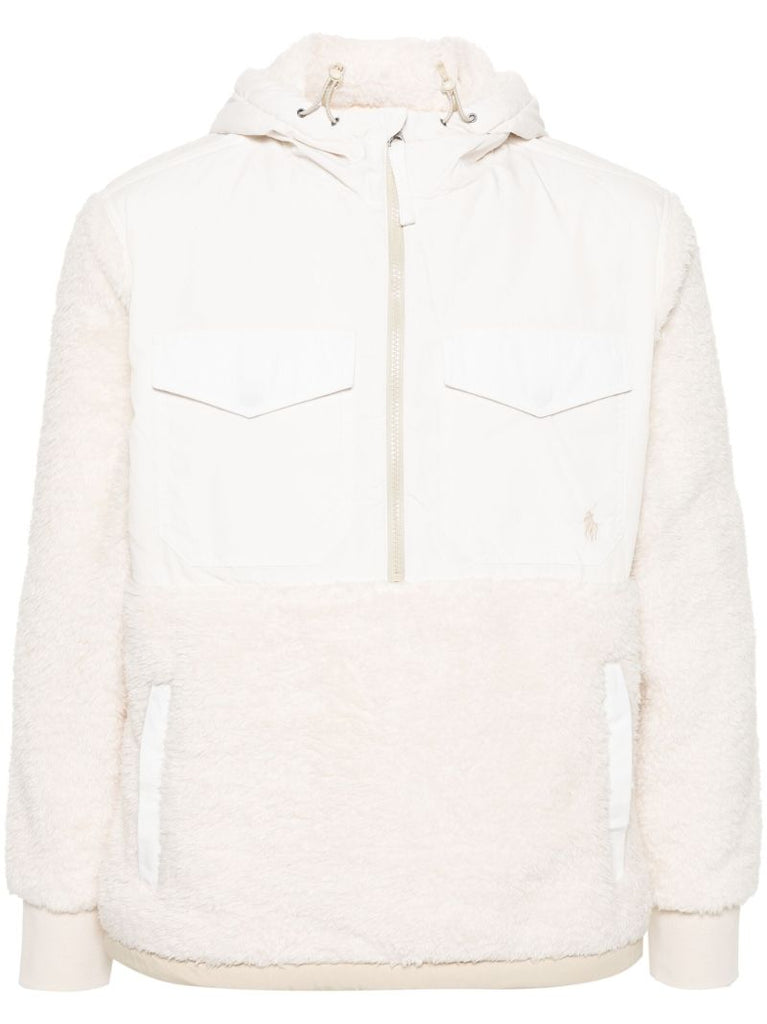 Neutral Polo Pony Half-zip Hoodie