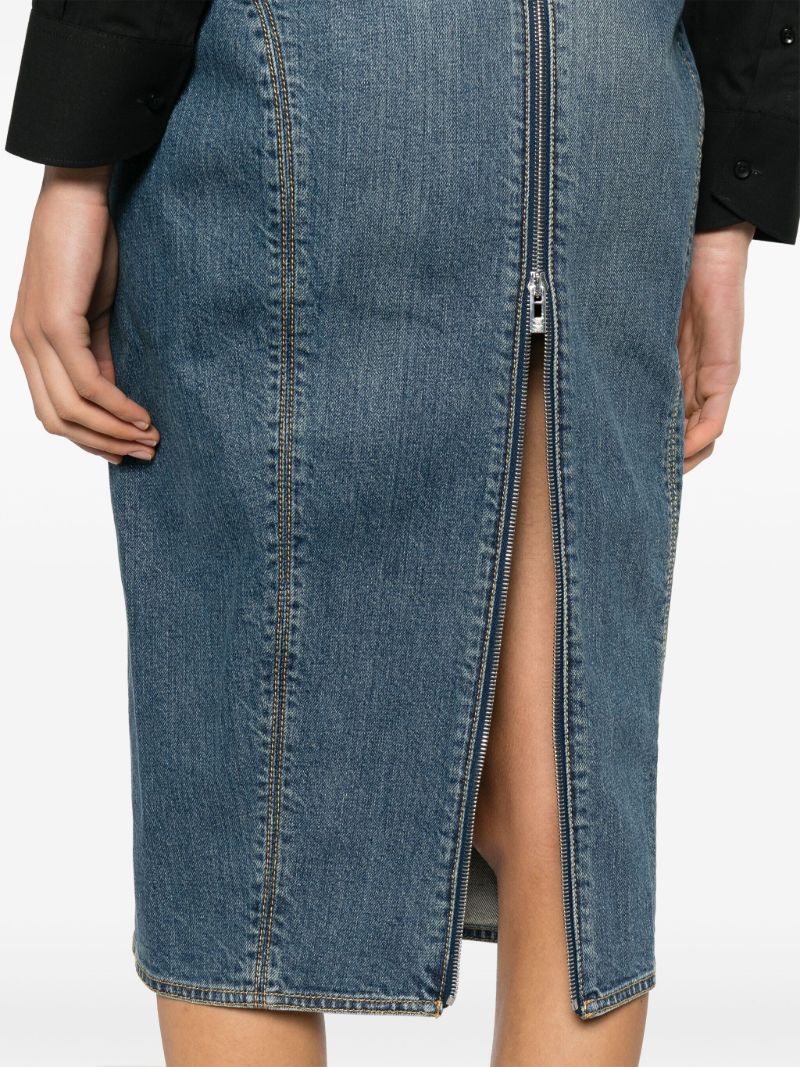 Blue Denim Pencil Skirt