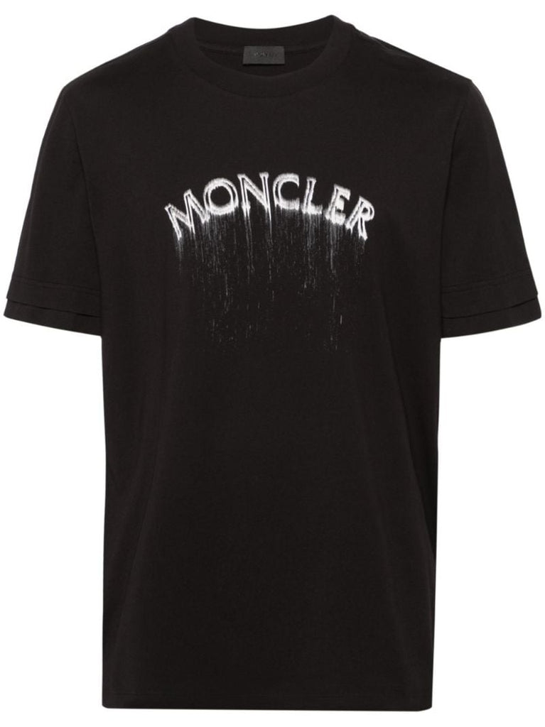 Black Logo-print Cotton T-shirt
