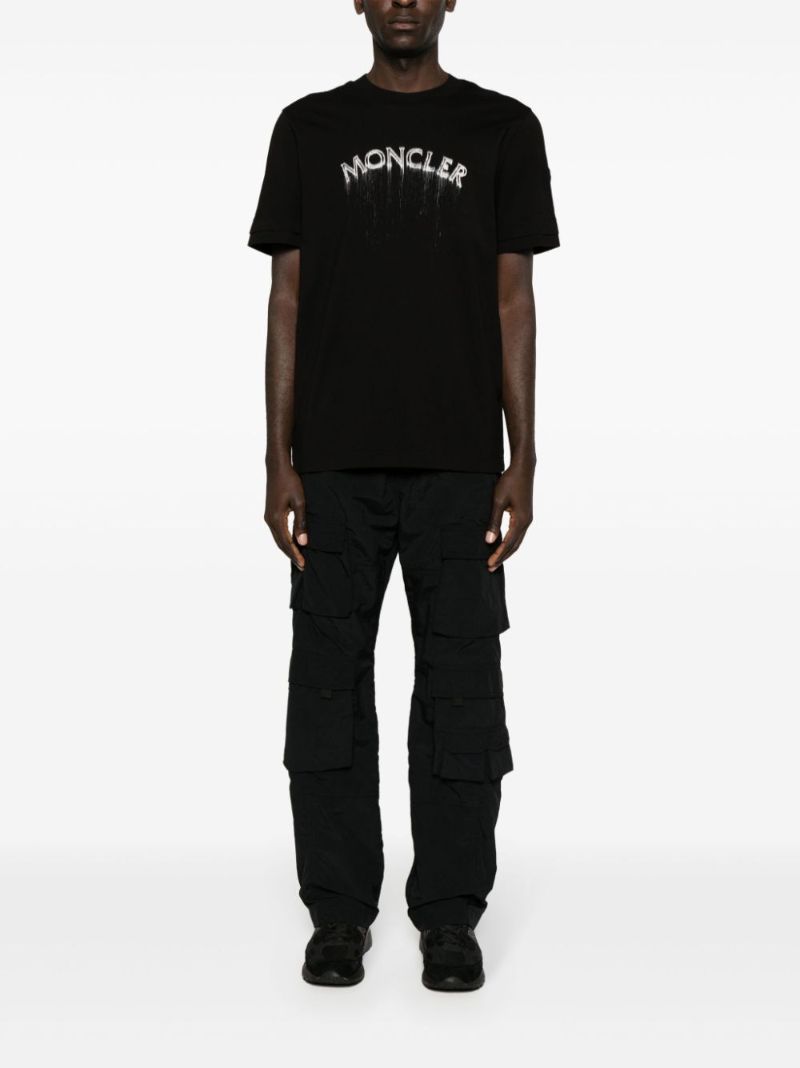 Black Logo-print Cotton T-shirt