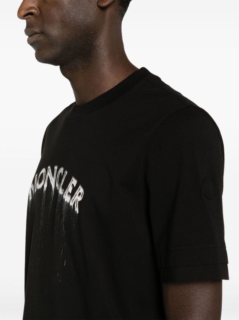 Black Logo-print Cotton T-shirt