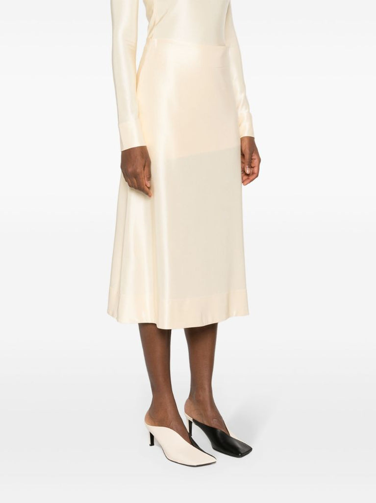 Neutral Jersey A-line Skirt