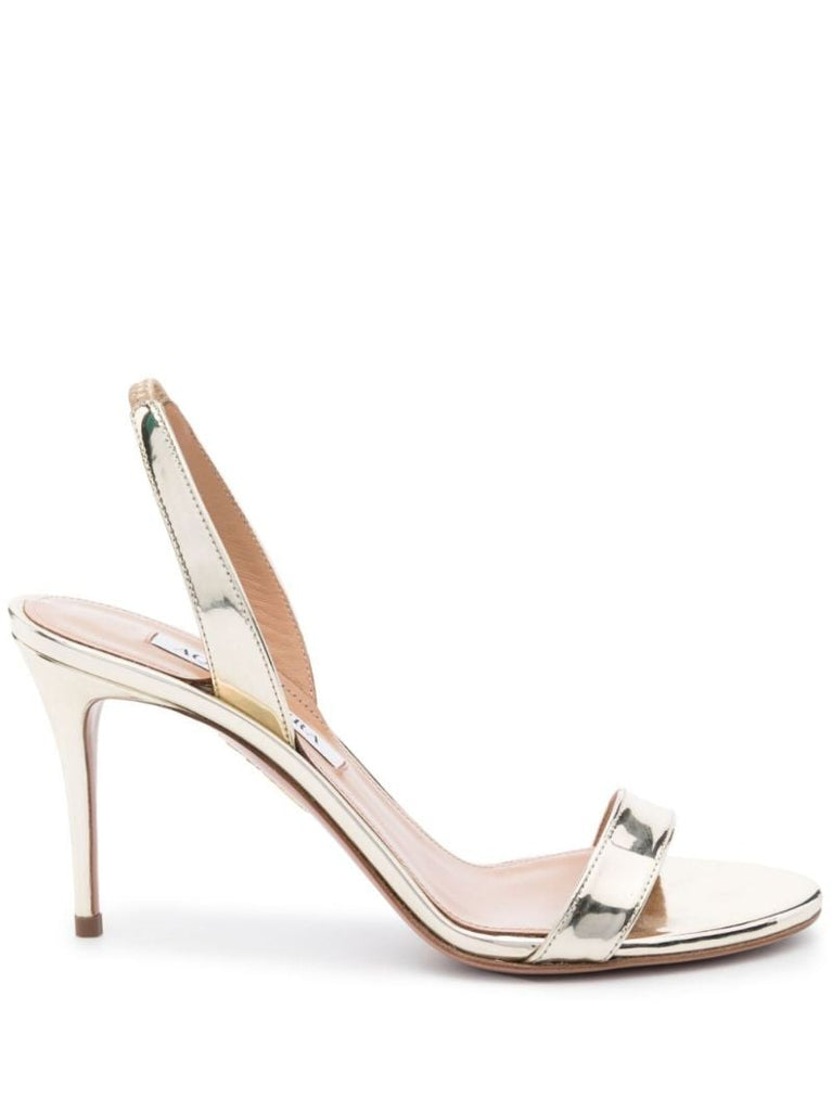 Gold So Nude 85 Leather Sandals
