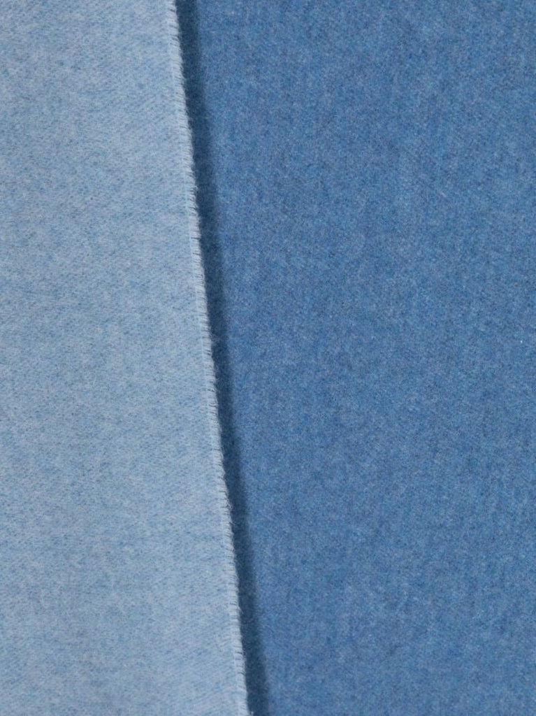 Blue Logo-jacquard Wool Scarf