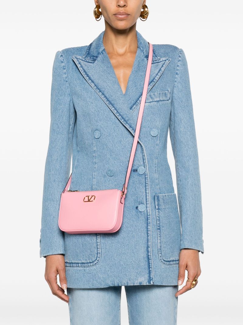 Pink Mini Vlogo Signature Crossbody Bag