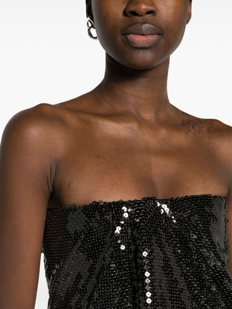 Green Mirai Sequin-embellished Mini Dress