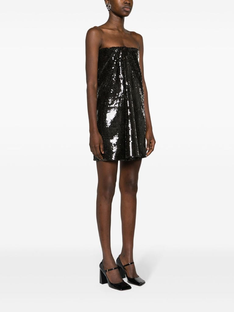 Green Mirai Sequin-embellished Mini Dress