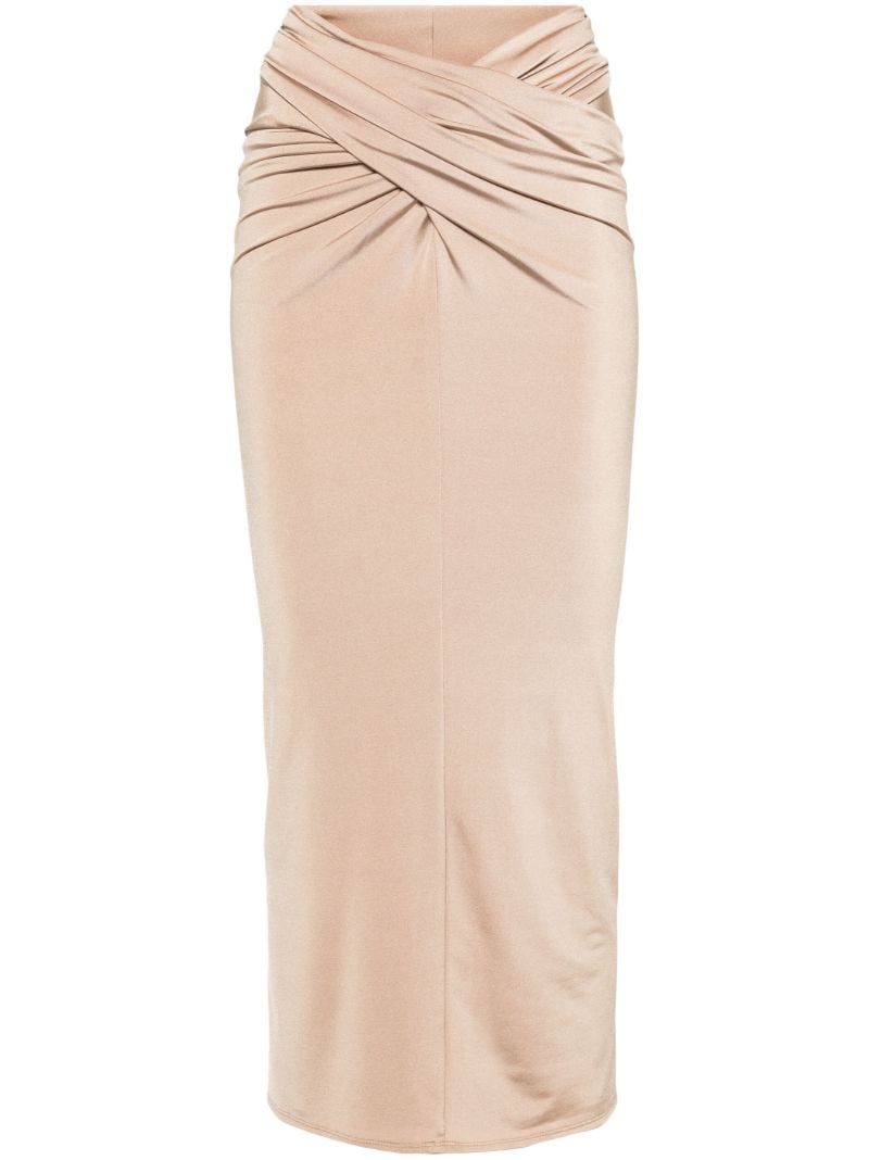 Neutral Berretta Draped Maxi Skirt