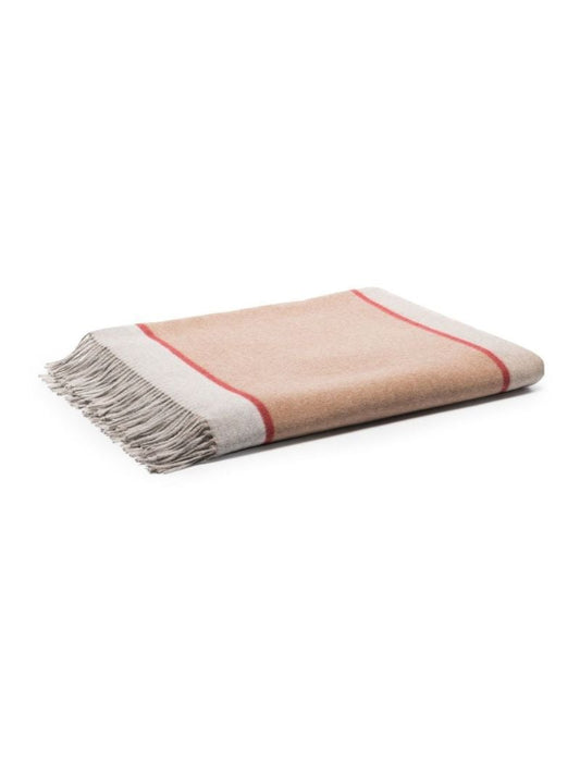 Neutral Colour-block Silk Blanket