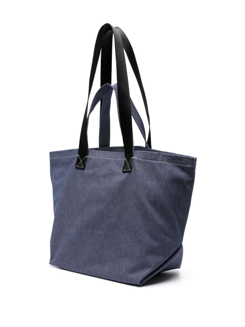 Blue Je T'aime Denim Tote Bag