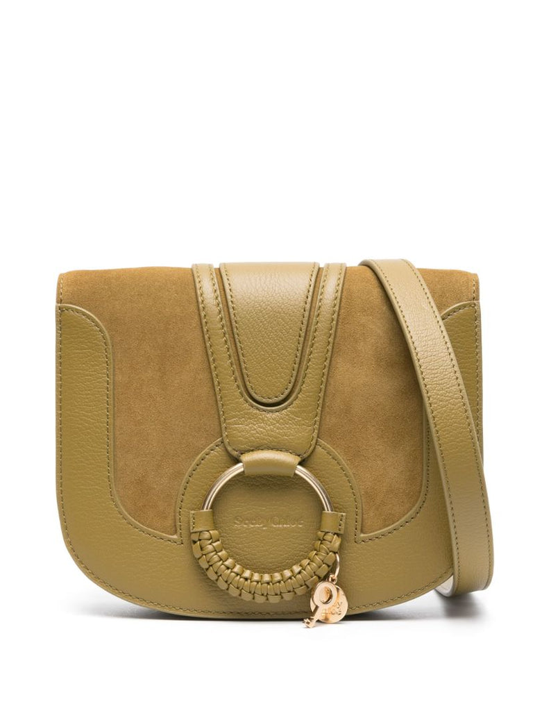 Green Hana Suede Cross Body Bag