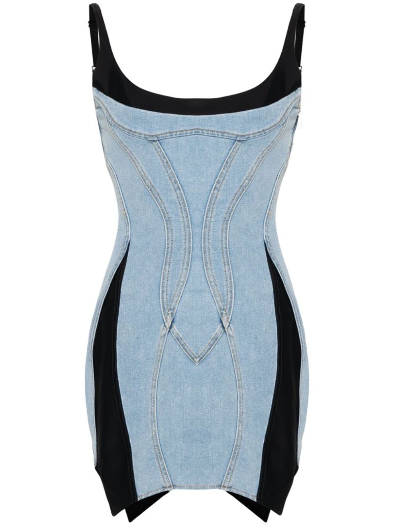 Blue Spiral Denim Dress