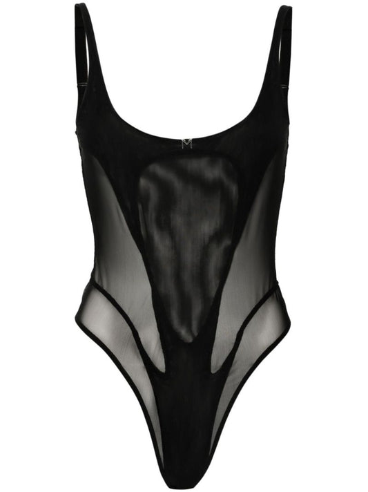 Black Mesh Panelled Body