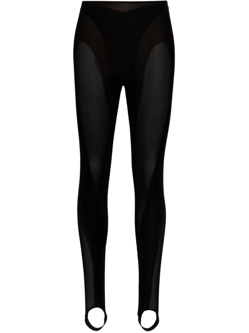 Black Layer Panelled Leggings