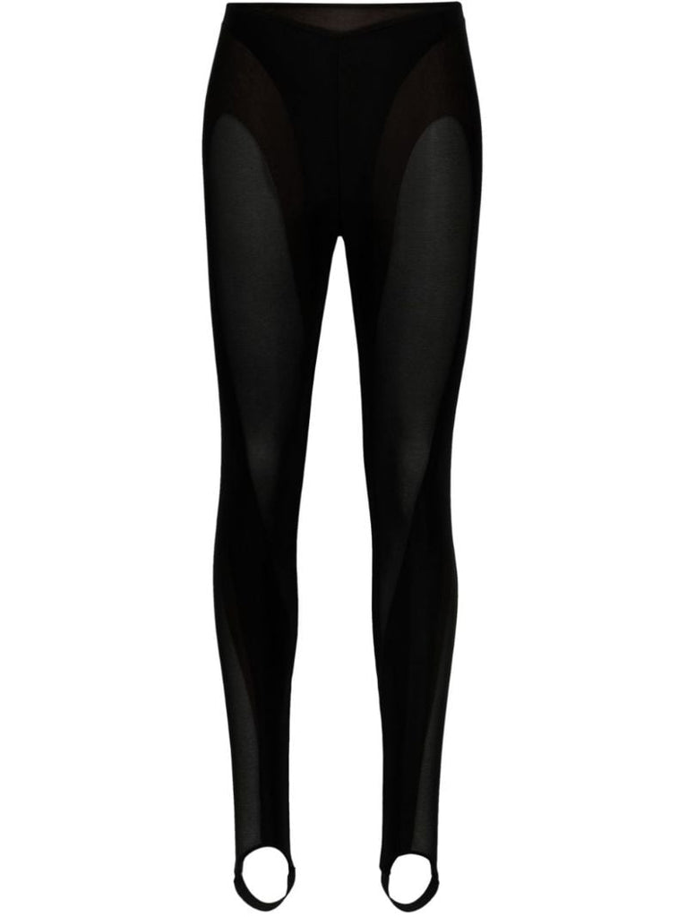 Black Layer Panelled Leggings